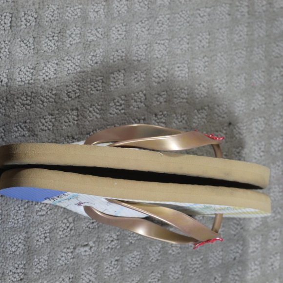 Brighton Size 7/8 Beach Scene Flip Flops with Starfish Accent - Picture 4 of 5